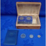 A SET OF TWELVE SILVER JUBILEE COINS AND OTHERS