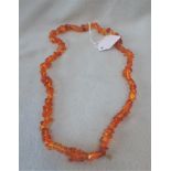 A BALTIC AMBER NECKLACE
