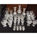 A COLLECTION OF EDINBURGH CRYSTAL 'THISTLE' CUT AND ETCHED GLASS