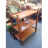 A VICTORIAN MAHOGANY THREE-TIER BUFFET