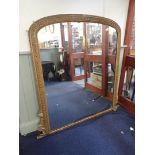 A VICTORIAN OVERMANTEL MIRROR