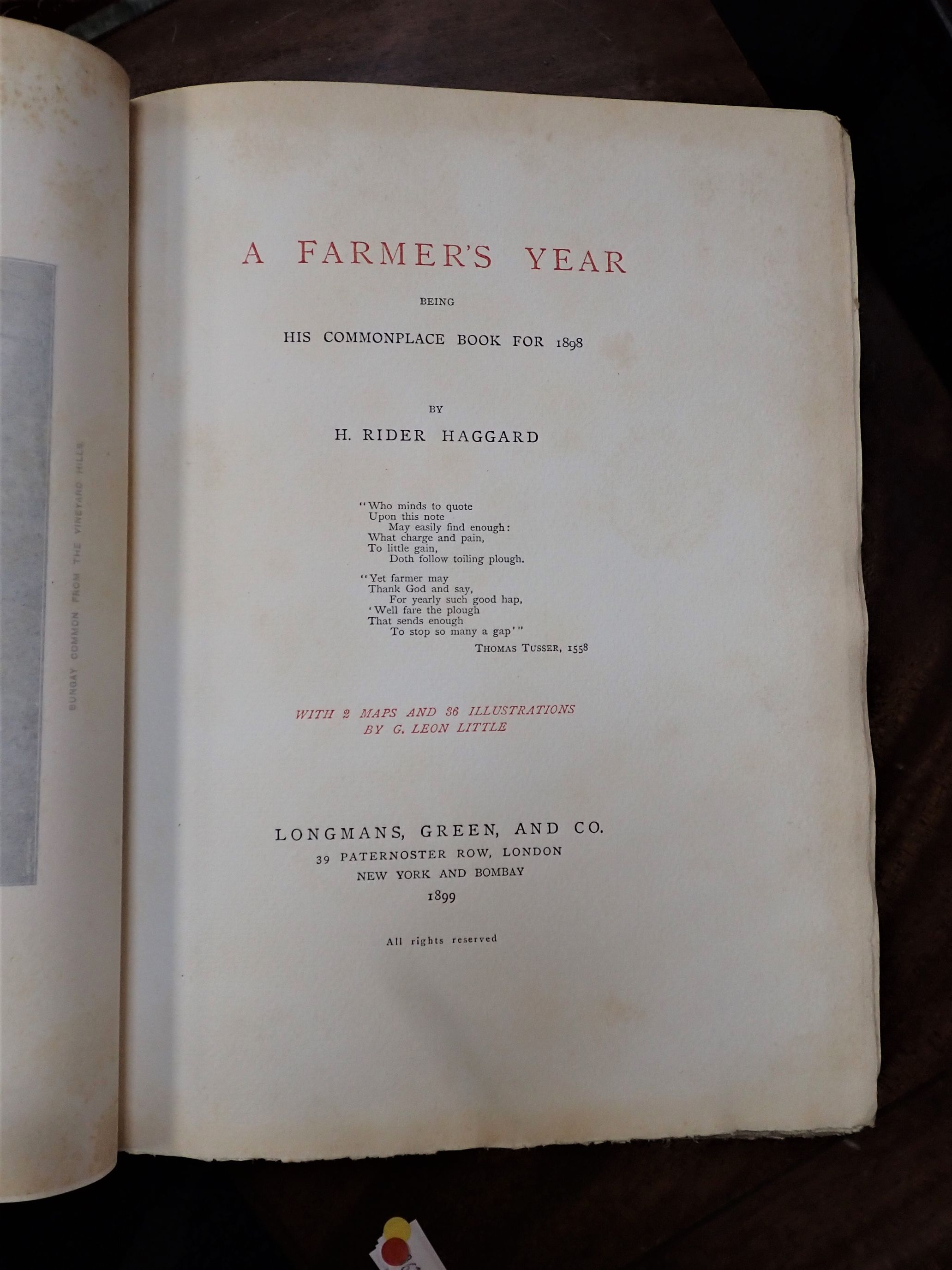 H RIDER HAGGARD: 'A FARMER'S YEAR' - Bild 3 aus 3