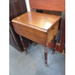 A 19TH CENTURY ROSEWOOD WORKTABLE