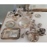 A QUANTITY OF SILVER-PLATED WARE