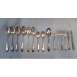 A COLLECTION OF SILVER FORKS AND SPOONS
