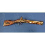 AN INDIAN FLINTLOCK BLUNDERBUSS