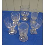 A COLLECTION OF EARLY VICTORIAN/GEORGIAN DRINKING GLASSES