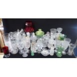 A COLLECTION OF GLASSWARE