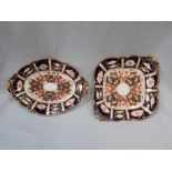 TWO CROWN DERBY IMARI STYLE PLATES