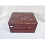 AN ASIAN JEWELLERY AND DRESSING BOX