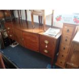 AN EDWARDIAN MAHOGANY SIDEBOARD