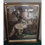 A MEZZOTINT OF NAPOLEON BONAPARTE, ON A REARING HORSE, BY S.W. REYNOLDS