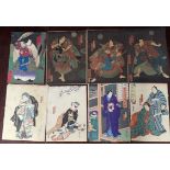 UTAGAWA YOSHITAKI (1841-1899) and others, a collection of Osaka Prints, Actors