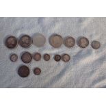 A COLLECTION OF SILVER GEORGE III AND OTHER COINS