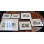 A COLLECTION OF HAND COLOURED ENGRAVINGS OF ABBOTSBURY