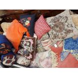 A COLLECTION OF SCATTER CUSHIONS