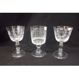 A PAIR OF THOMAS GOODE CORONATION GOBLETS