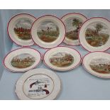 A SET OF COPELAND SPODE HUNTING PRINTED PLATES