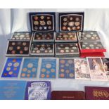 A COLLECTION OF COMMEMORATIVE MINT COIN SETS