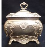 A SILVER CADDY, OF BOMBE FORM