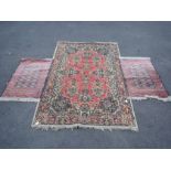 PERSIAN STYLE CARPET WITH TWO OTHER SIMILAR