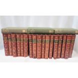 THOMAS CARLYLE: A SET OF WORKS, HALF-CALF WITH MARBLED BOARDS