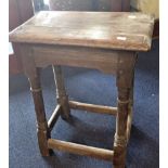 OAK COFFIN STOOL