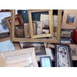 A QUANTITY OF PICTURES, PRINTS AND FRAMES