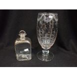 A 19TH CENTURY GILT GLASS DECANTER