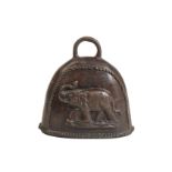 AN INDIAN BRONZE BELL, 19TH CENTURY