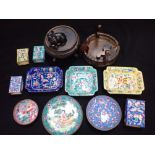 A COLLECTION OF CHINESE ENAMEL DISHES