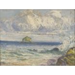 Robert Macaulay Stevenson - Coastal scene, oil on canvas, framed, 27.5cm x 20cm excluding the frame