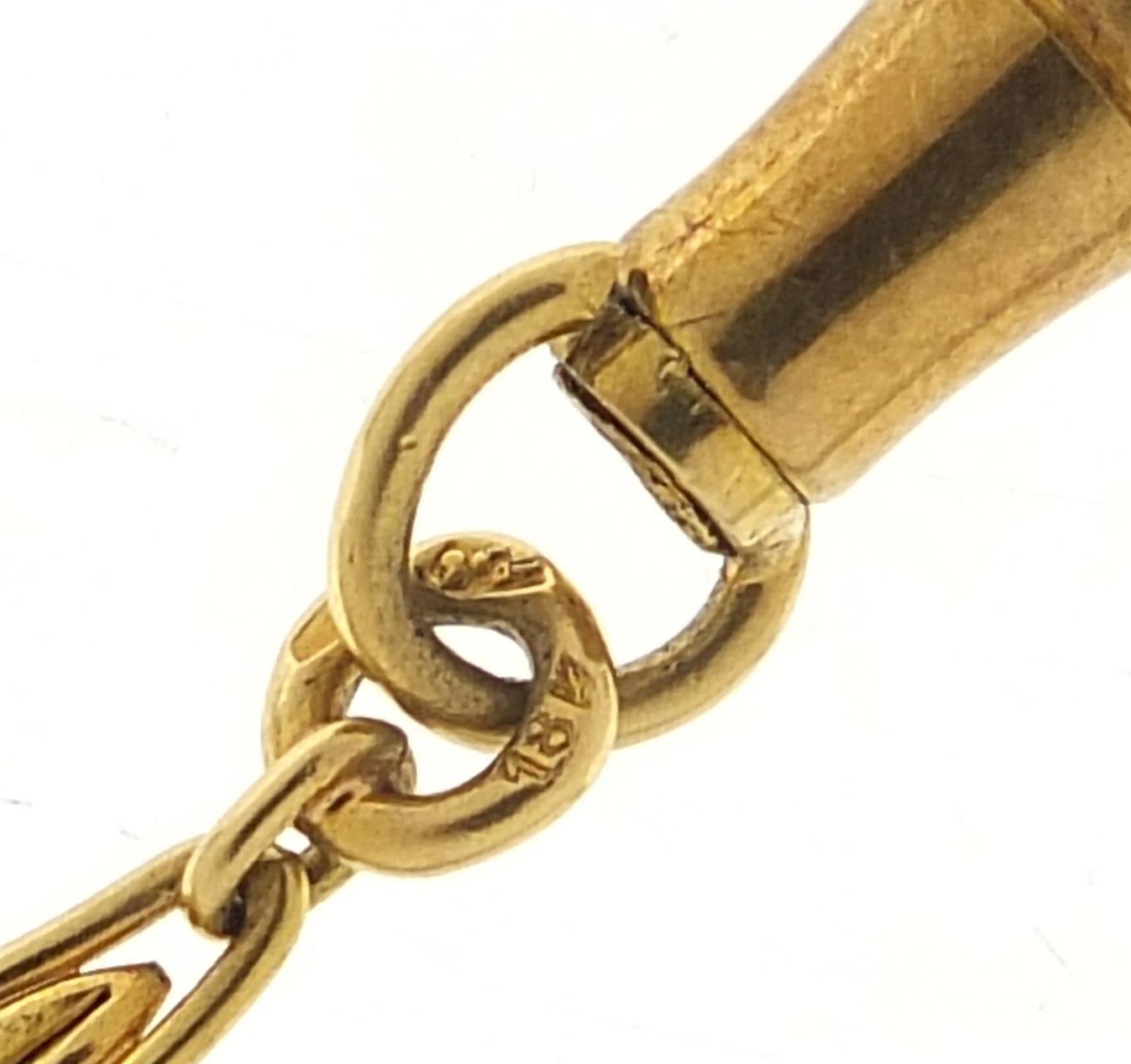 Continental 18ct gold necklace, 36cm in length, 10.2g - Bild 3 aus 3