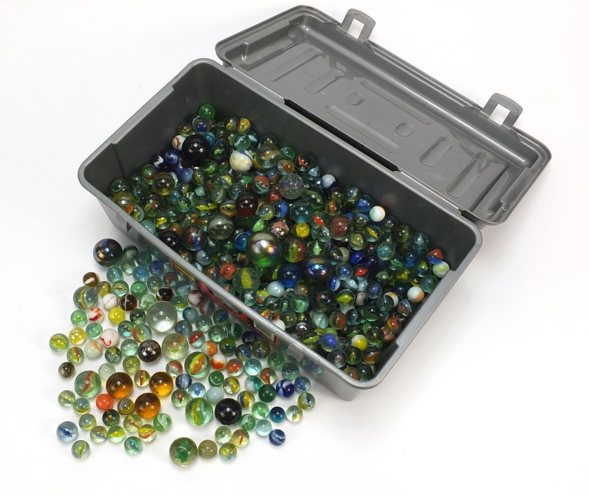 Collection of glass marbles