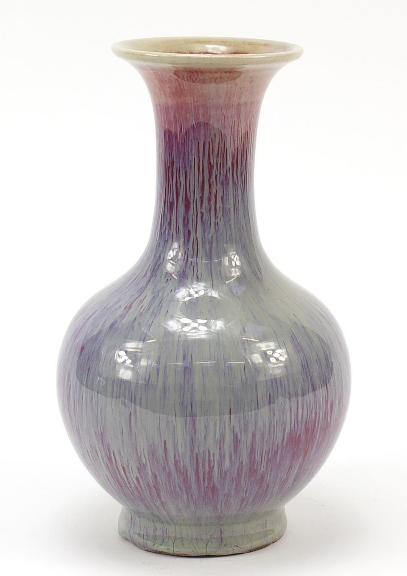 Chinese porcelain vase having a sang de boeuf glaze, 24cm high