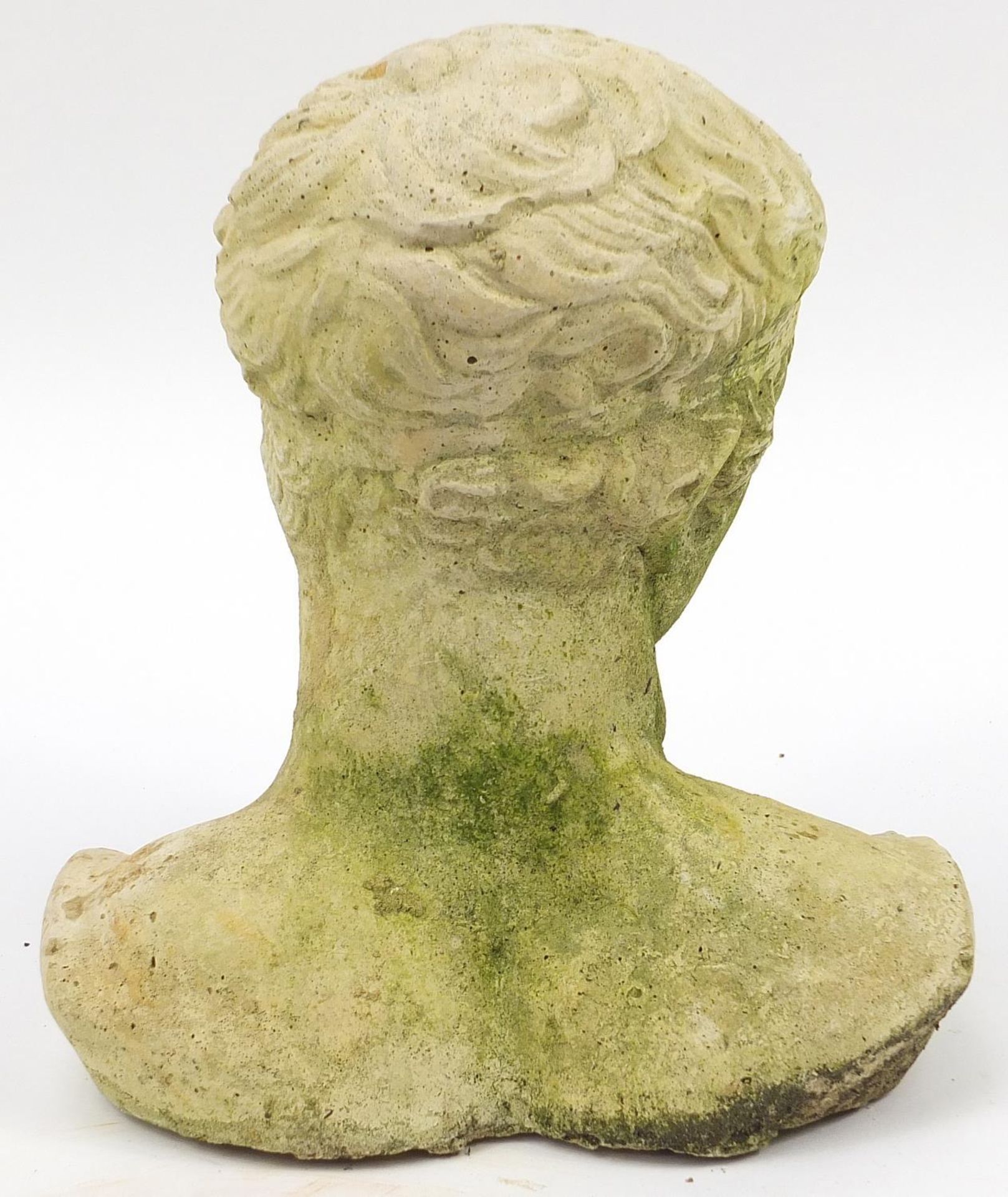 Stoneware garden bust of Diadoumenos, 40cm high - Image 2 of 4