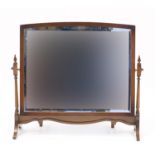 Mahogany bevelled swing mirror, 63cm high x 67cm wide