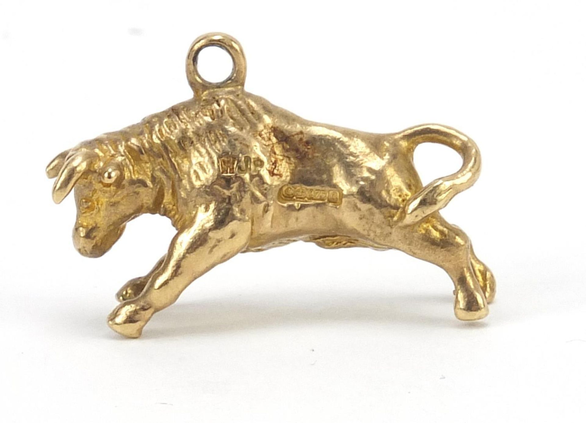 Heavy 9ct gold bull charm, 2.3cm in length, 7.2g - Bild 2 aus 4