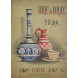Bric-a-brac Polka advertising lithographic poster, 36cm x 27cm