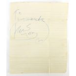 1970's Keith Moon ink autograph PROVENANCE: Collected by the vendor's father who was working at