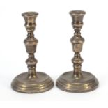Laurence R Watson & Co, pair of silver candlesticks, Birmingham 1990, 16.5cm high, 480.0g
