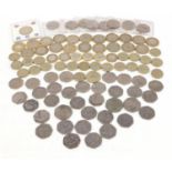 Collection of modern British coinage comprising two pounds, one pounds and fifty pence pieces