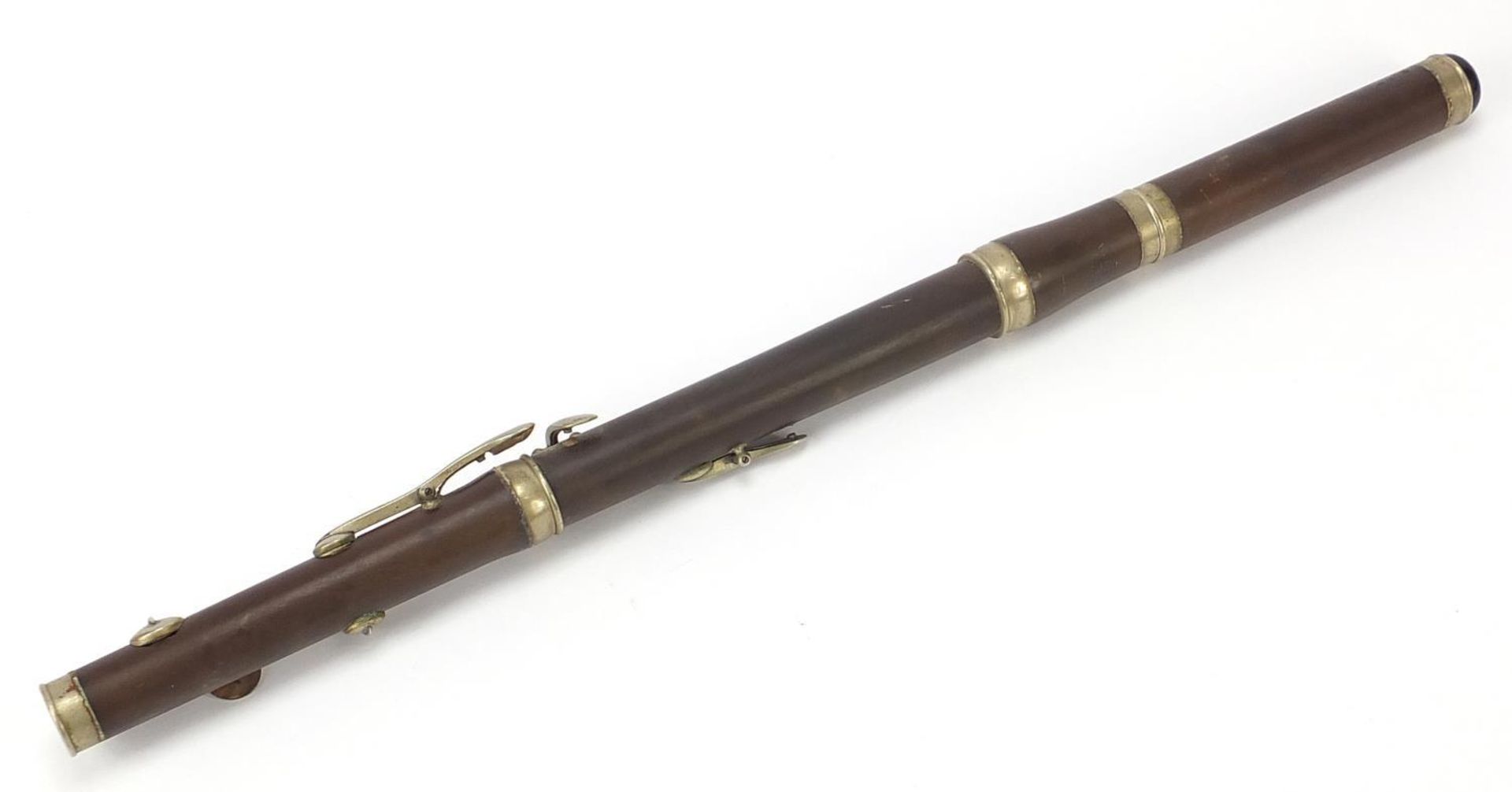 Henry Potter & Co of London four piece flute, 49.5cm in length - Image 6 of 7