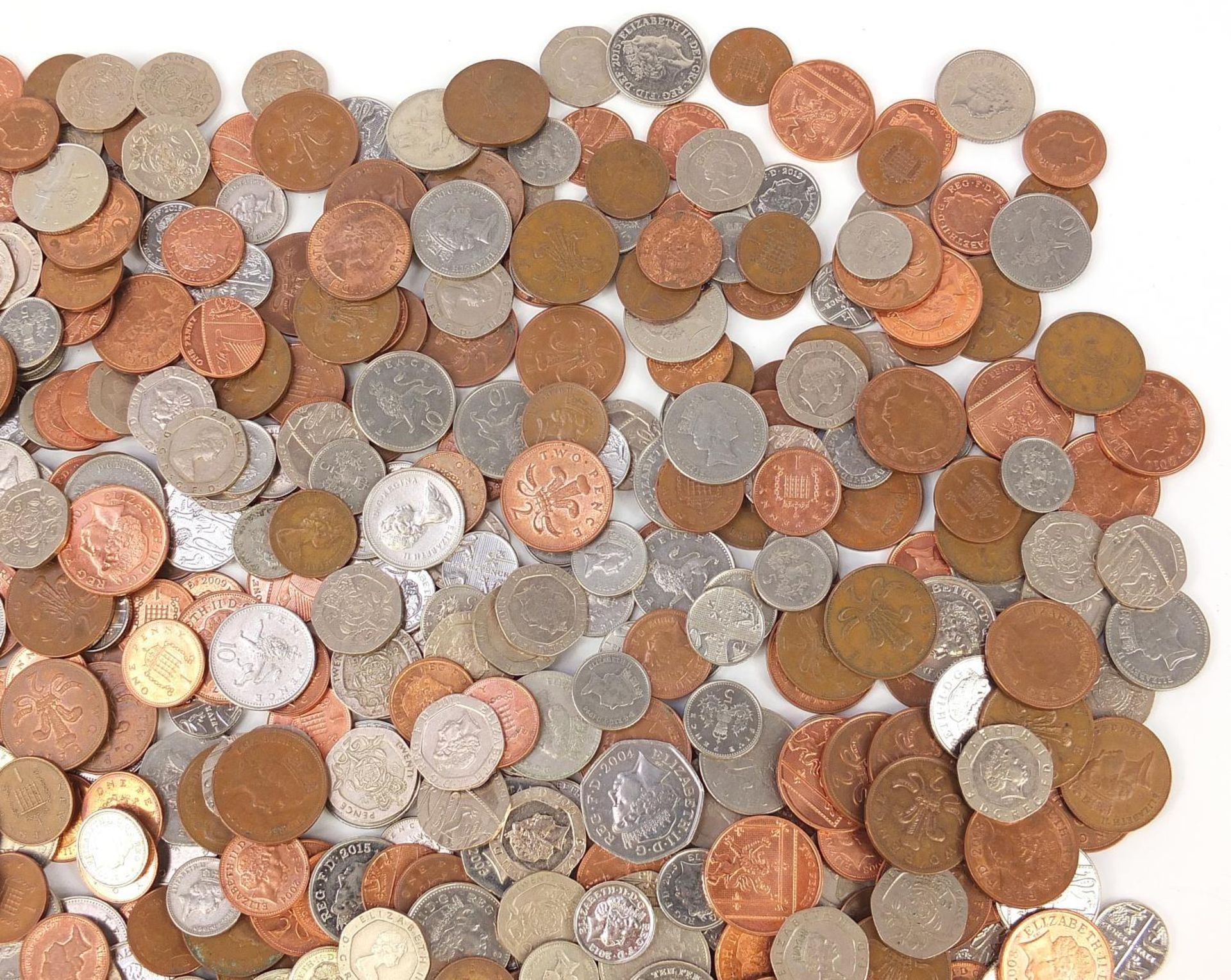 Large collection of modern British coinage comprising fifty pence, twenty pence, ten pence, five - Bild 3 aus 5