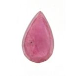 Pear cut ruby gemstone with certificate approximately 4.78 carat