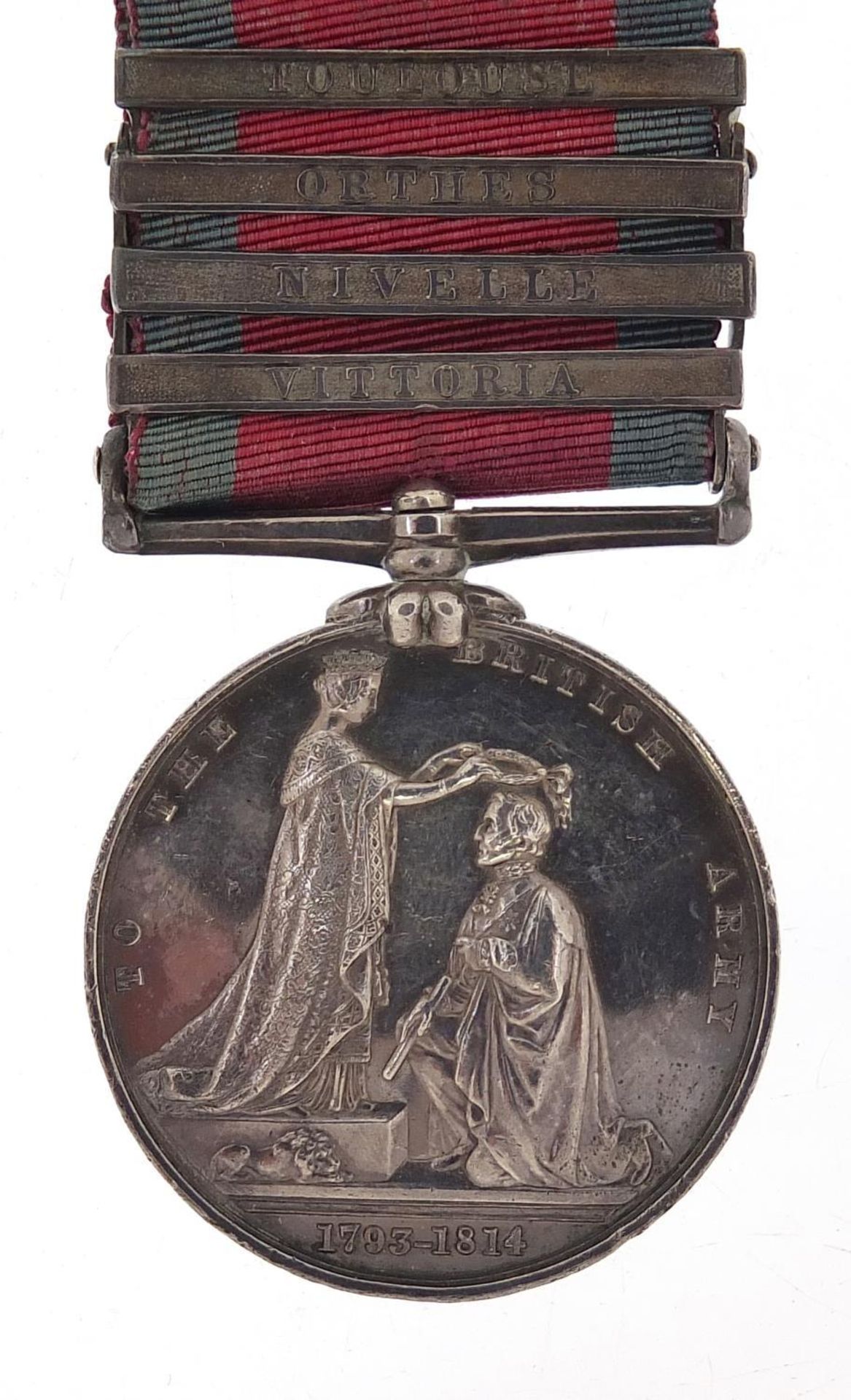 Victorian British military four bar General Service medal awarded to S AUSTIN 48TH FOOT with
