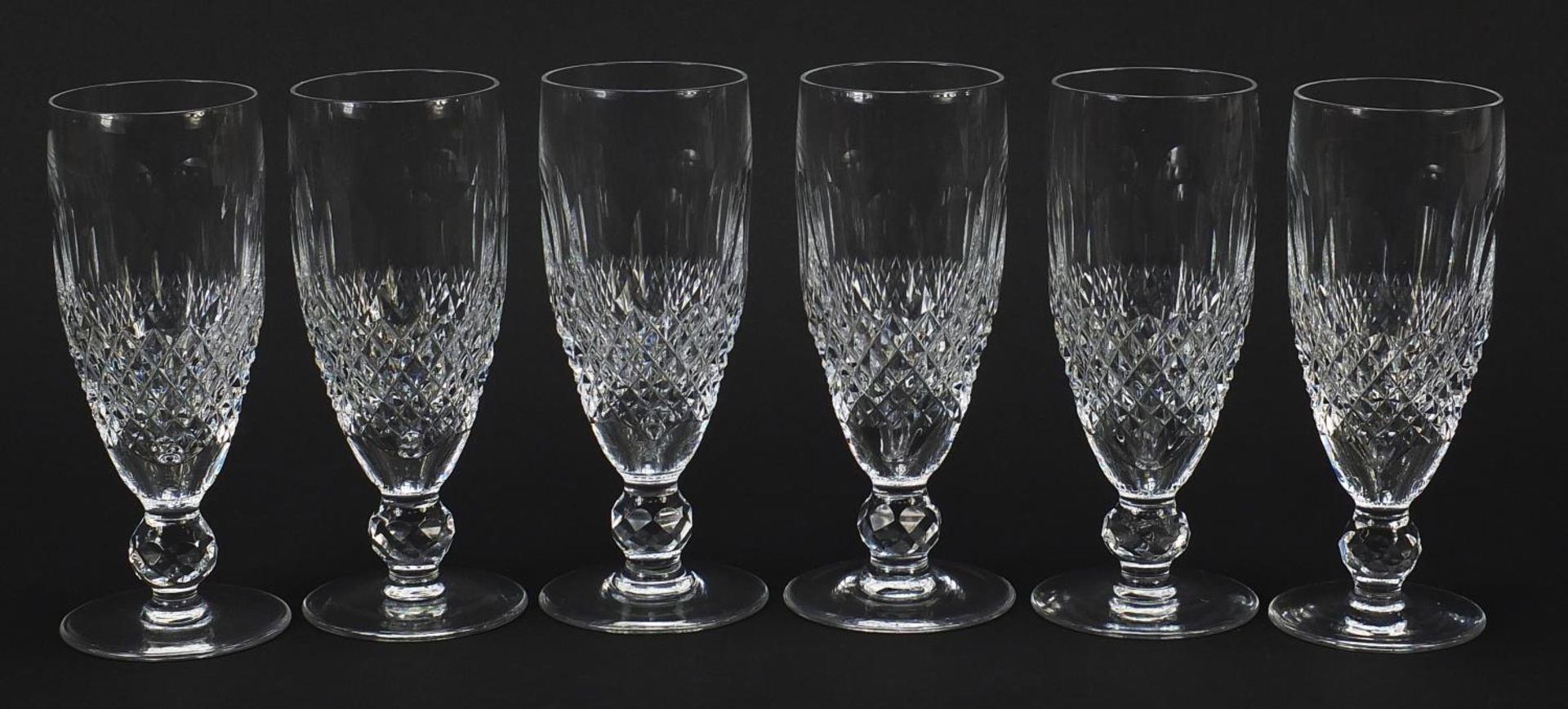 Set of six Waterford Crystal Colleen pattern glasses, each 15.5cm high - Image 4 of 7