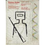 Sidney Nolan - Retrospective exhibition, museum poster, mounted and glazed, 65cm x 48cm excluding