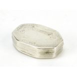 Joseph Willmore, George III silver vinaigrette with hinged lid and gilt interior, Birmingham 1809,