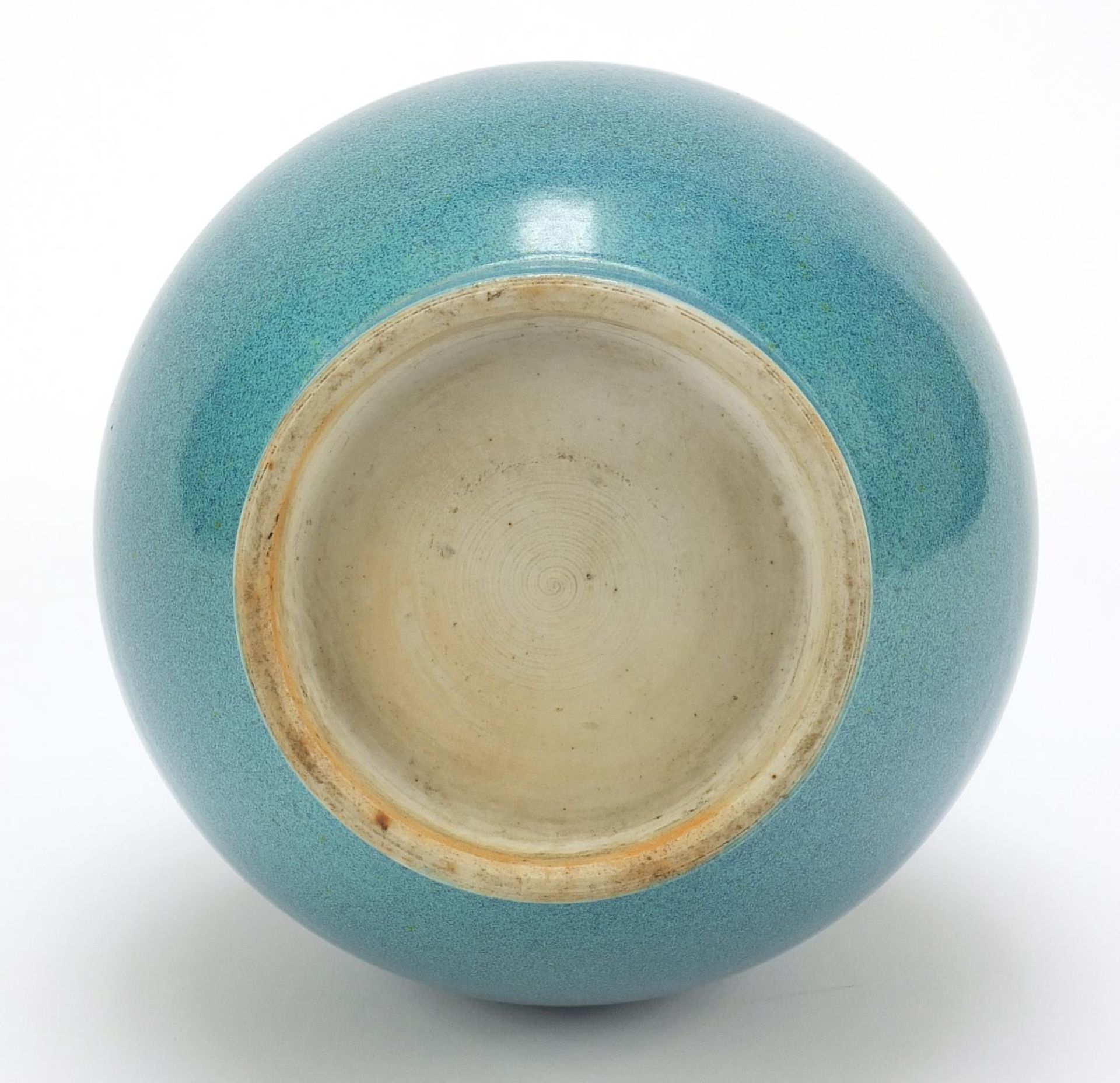 Chinese porcelain double gourd vase having a spotted turquoise glaze, 25.5cm high - Image 6 of 7